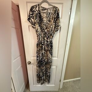 White Birch Black and Brown Maxi Dress